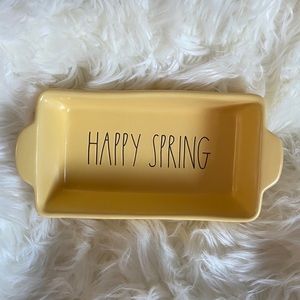 Happy Spring Rae Dunn Loaf ceramic bakeware